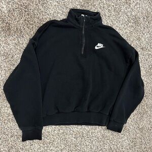 Nike Youth medium cropped black zip in good preowned used condition adult XS